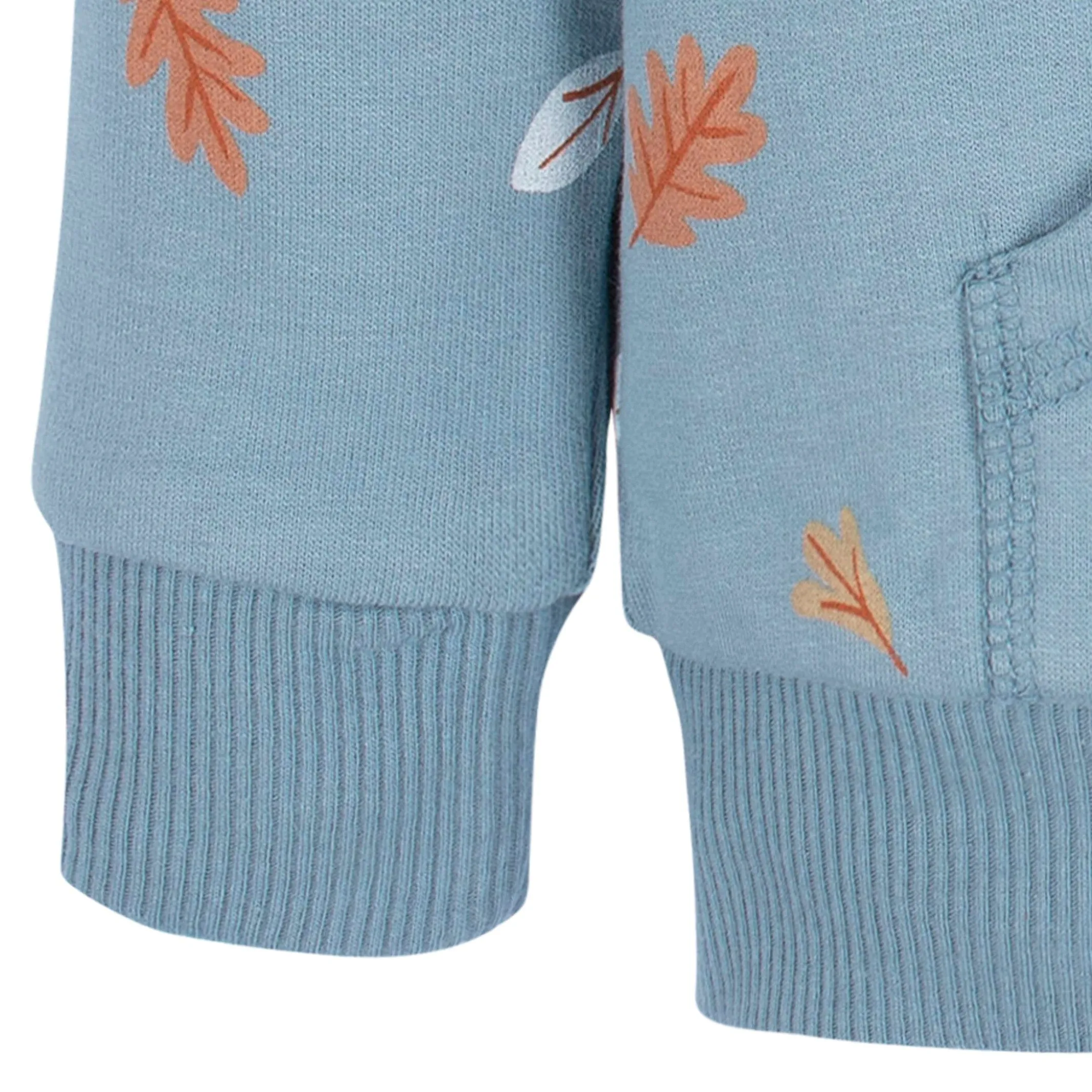 2-Piece Baby & Toddler Boys Blue Leaves Sweatshirt & Pant Set