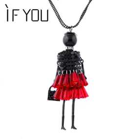 2016 Brand doll Pendant Necklace Dress Doll Necklaces & Pendants Maxi collares Women Gift collier Statement Necklace Dropship