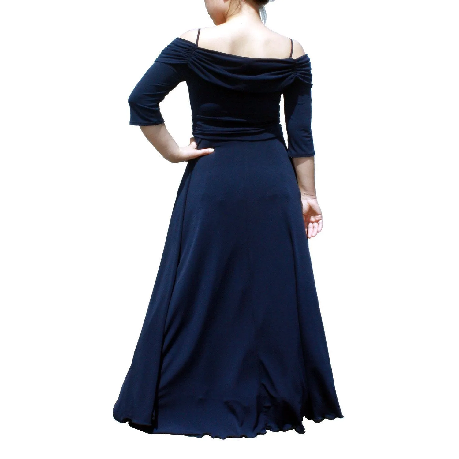 3/4 Sleeve Ruched Dance or Event Dress