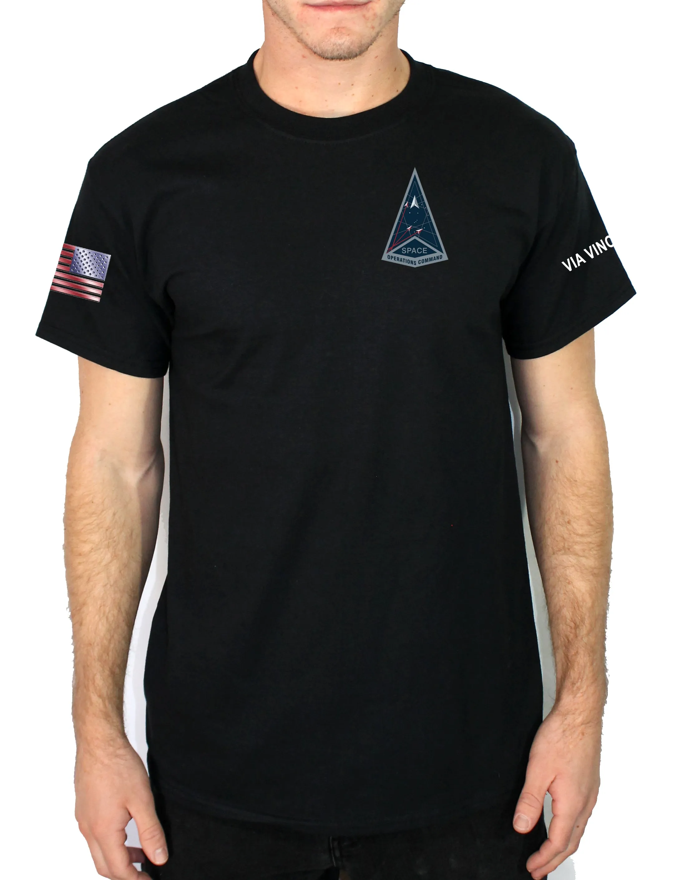 50-50 Blend Black Unisex PT Short Sleeve Shirt. Approved for PT