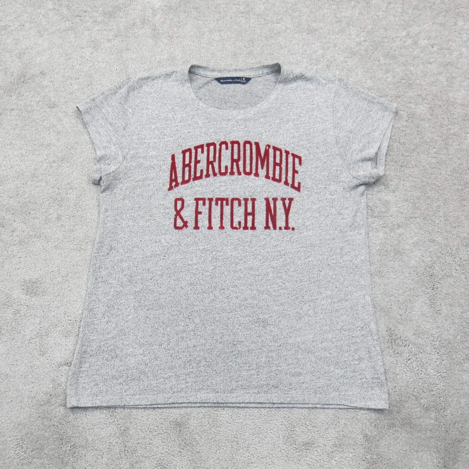 Abercrombie & Fitch Womens Graphic T Shirt Top Short Sleeves Heather Gray Size M