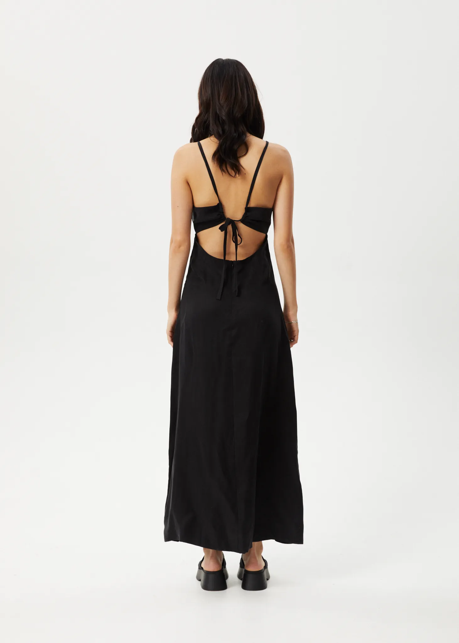 AFENDS Womens Grace - Cupro Maxi Dress - Black