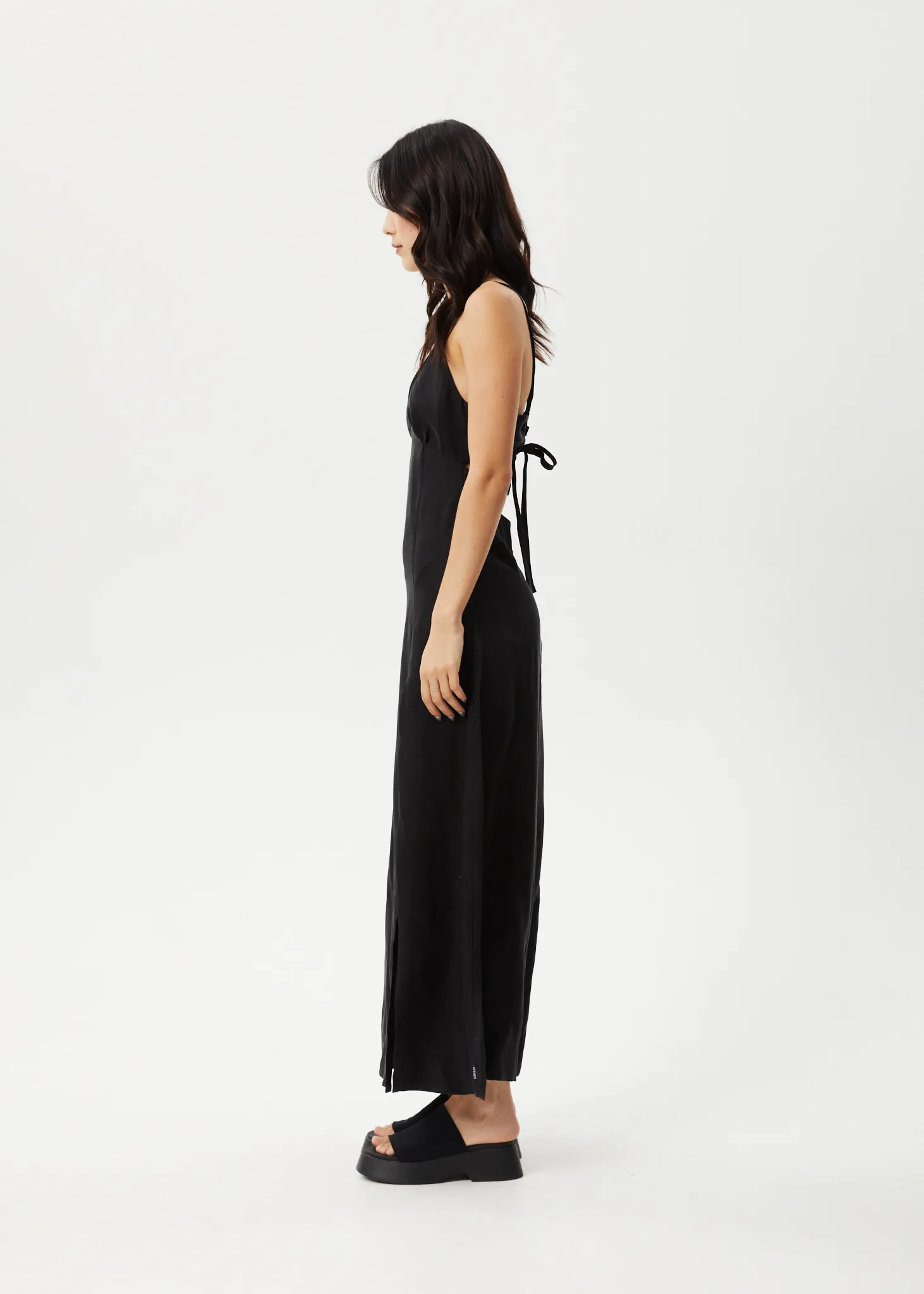 AFENDS Womens Grace - Cupro Maxi Dress - Black