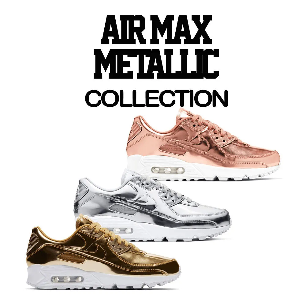 Air Max 90 Metallic Gold Shirt - Money Over Love - Black