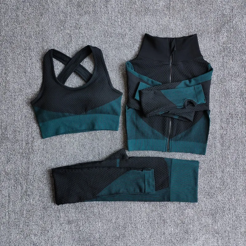 Ajax 3 Piece Yoga Top Legging Set