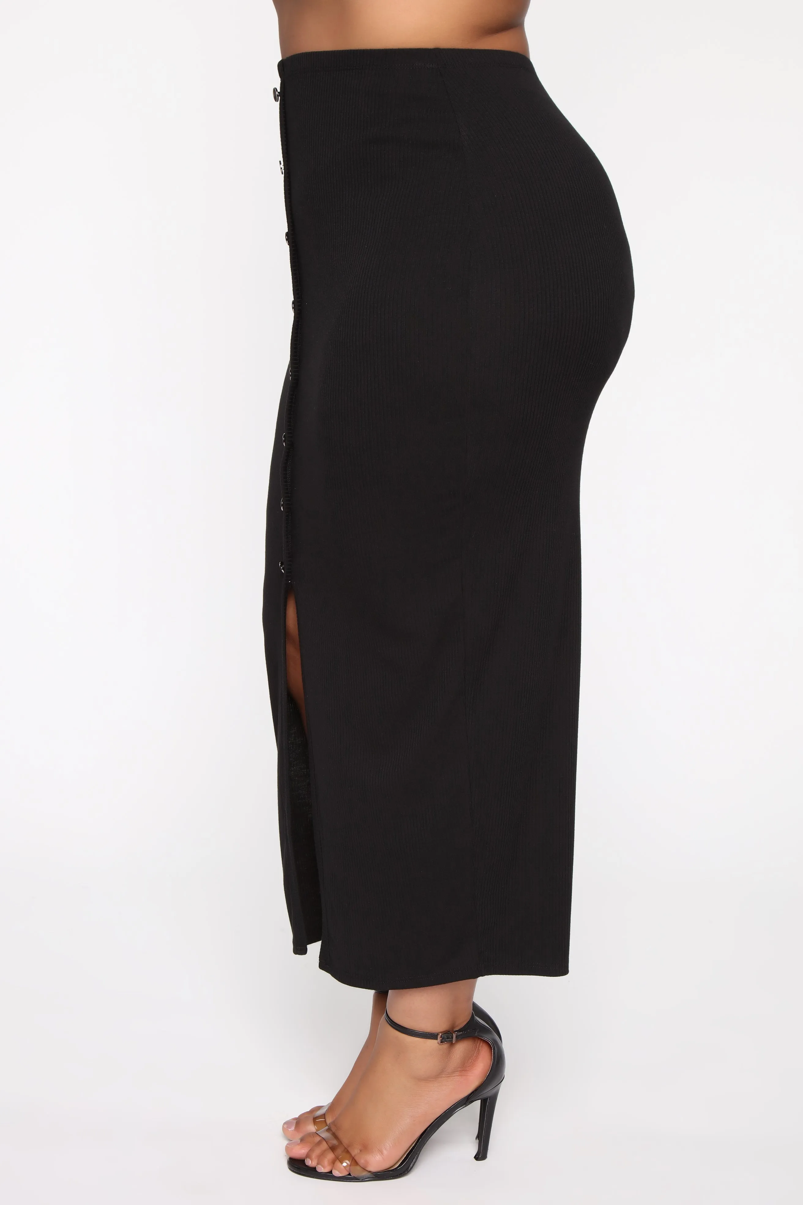 All The Way Up Maxi Skirt - Black