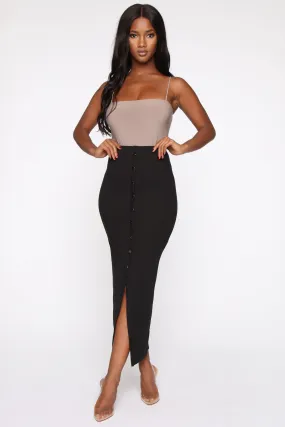 All The Way Up Maxi Skirt - Black