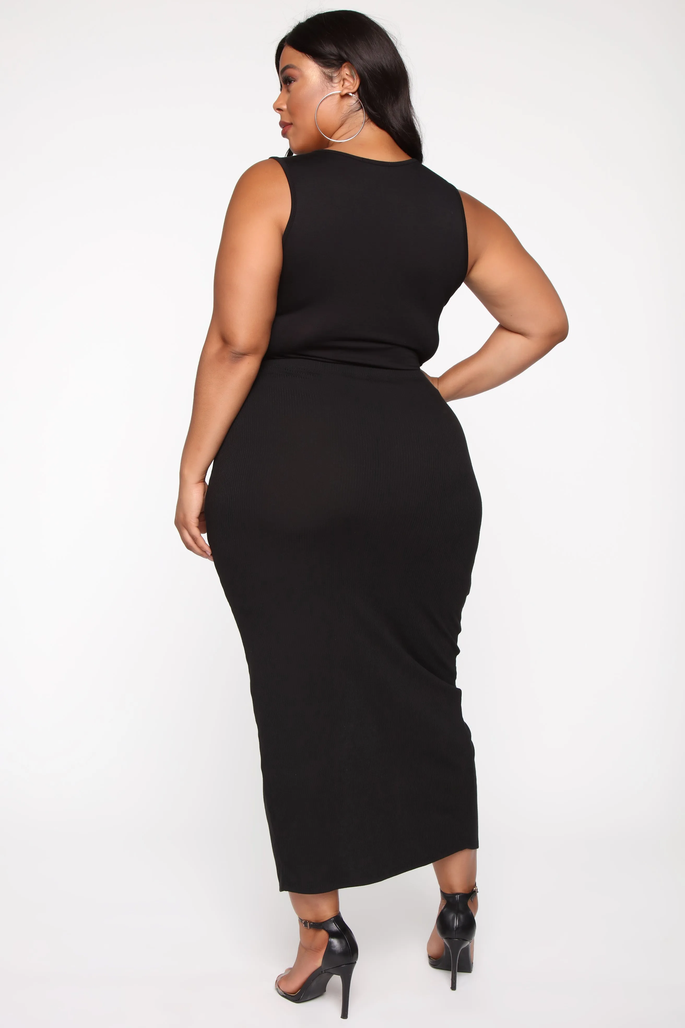 All The Way Up Maxi Skirt - Black