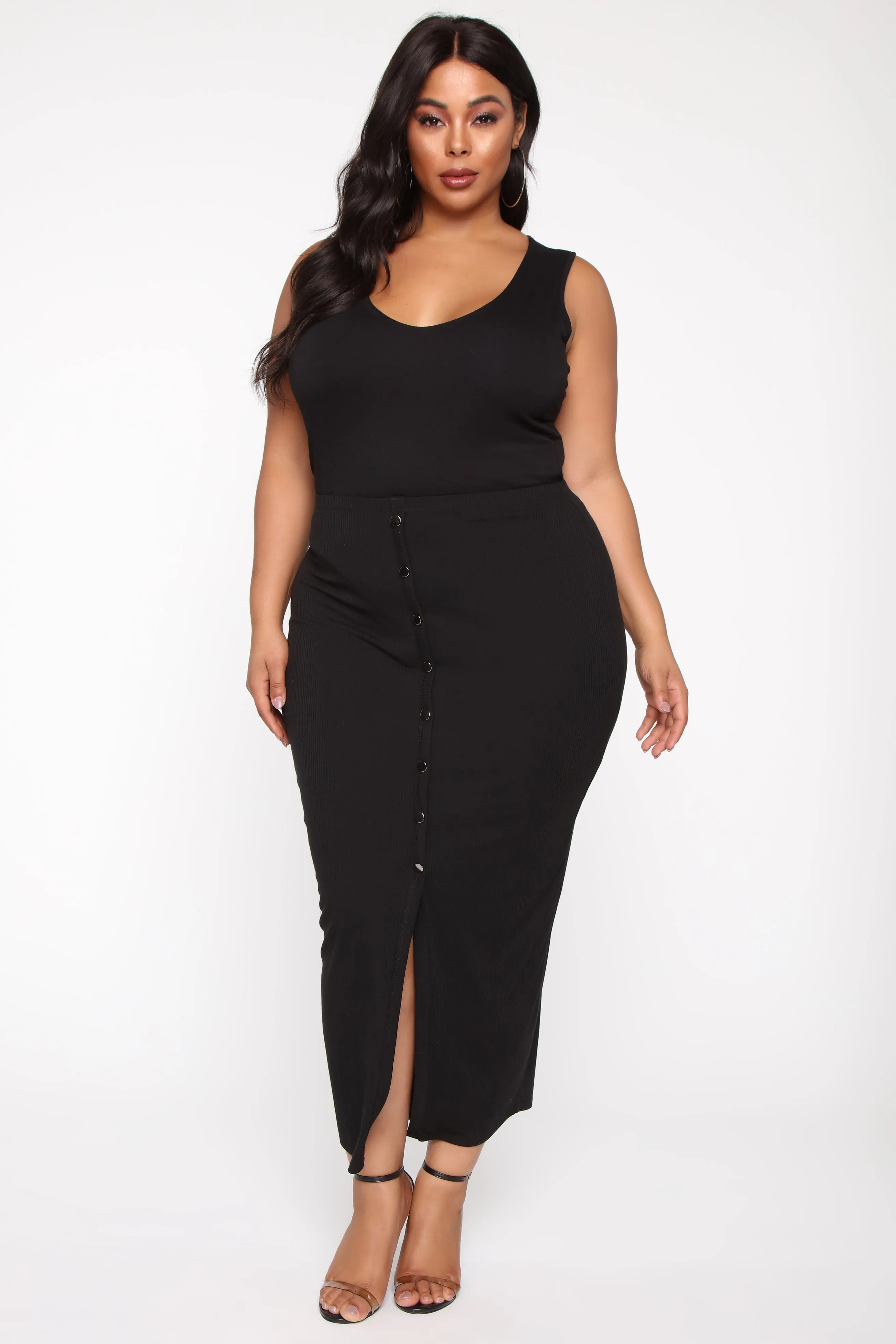 All The Way Up Maxi Skirt - Black