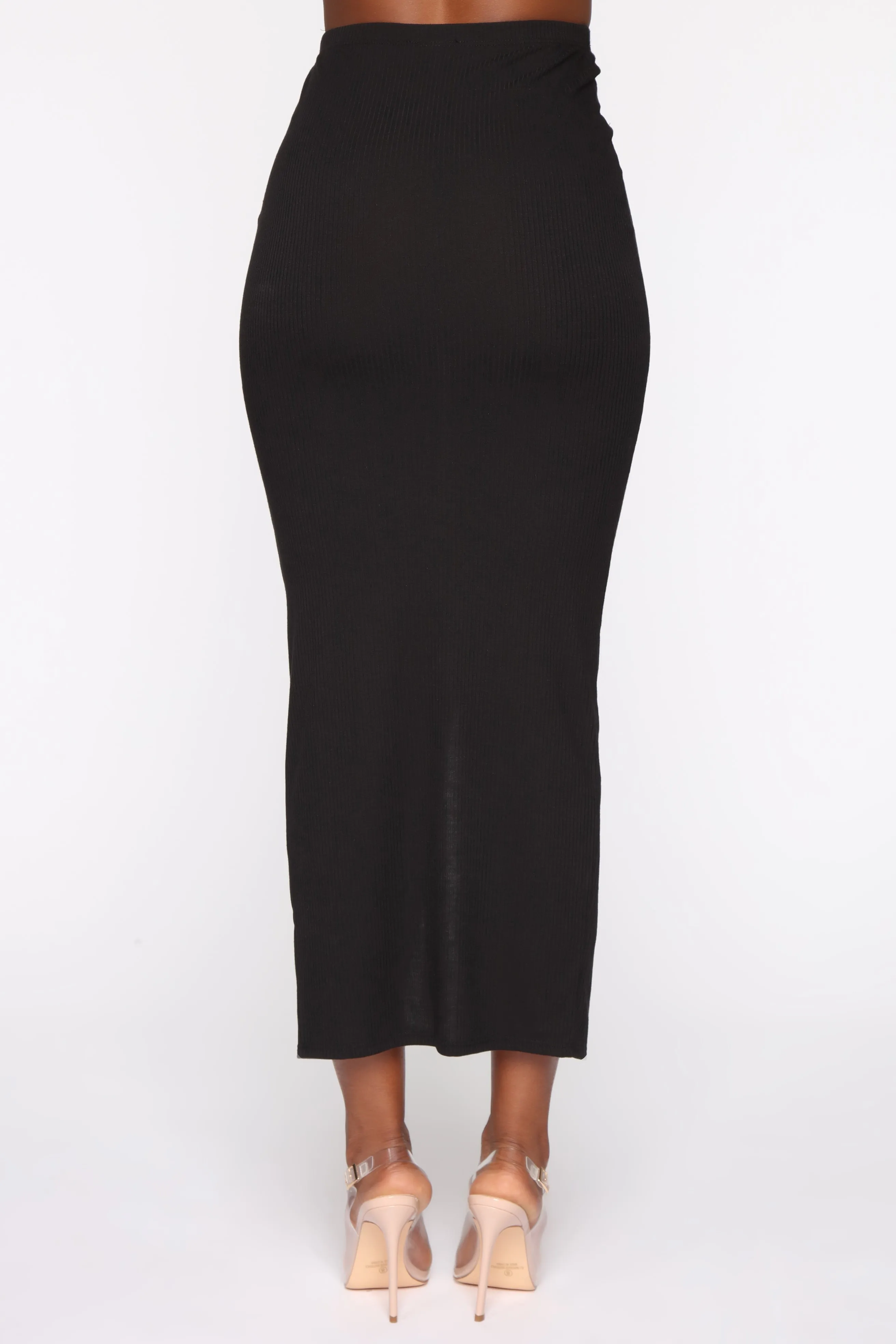 All The Way Up Maxi Skirt - Black