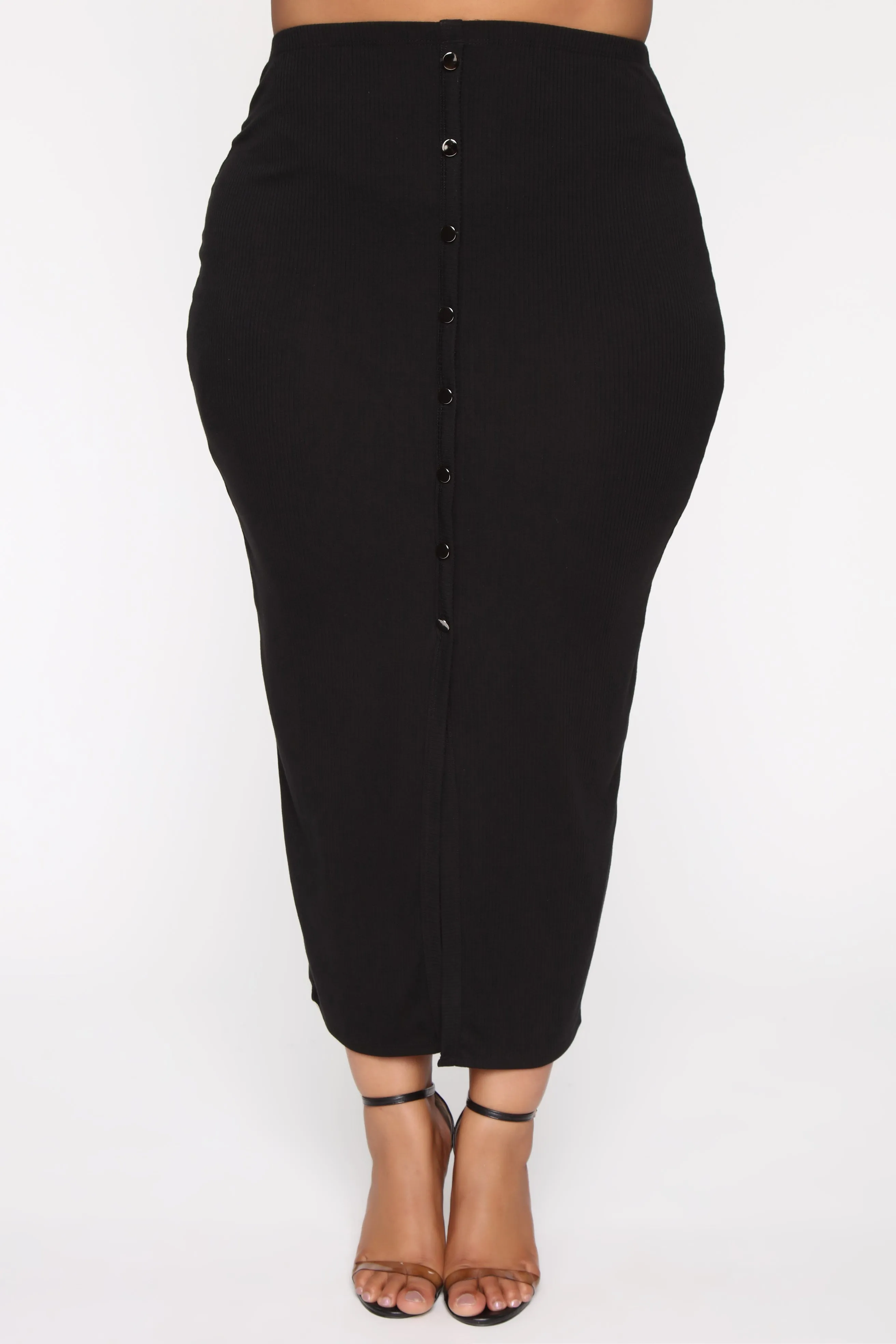 All The Way Up Maxi Skirt - Black