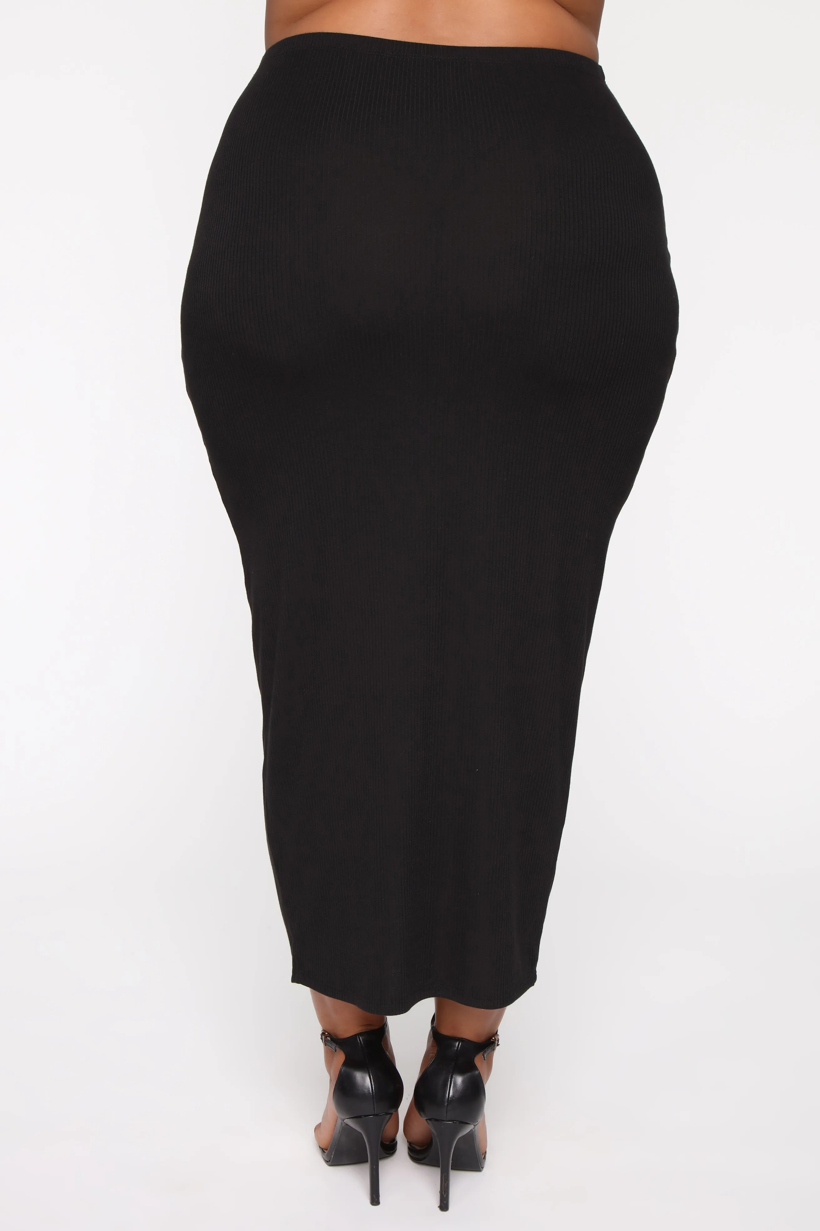 All The Way Up Maxi Skirt - Black