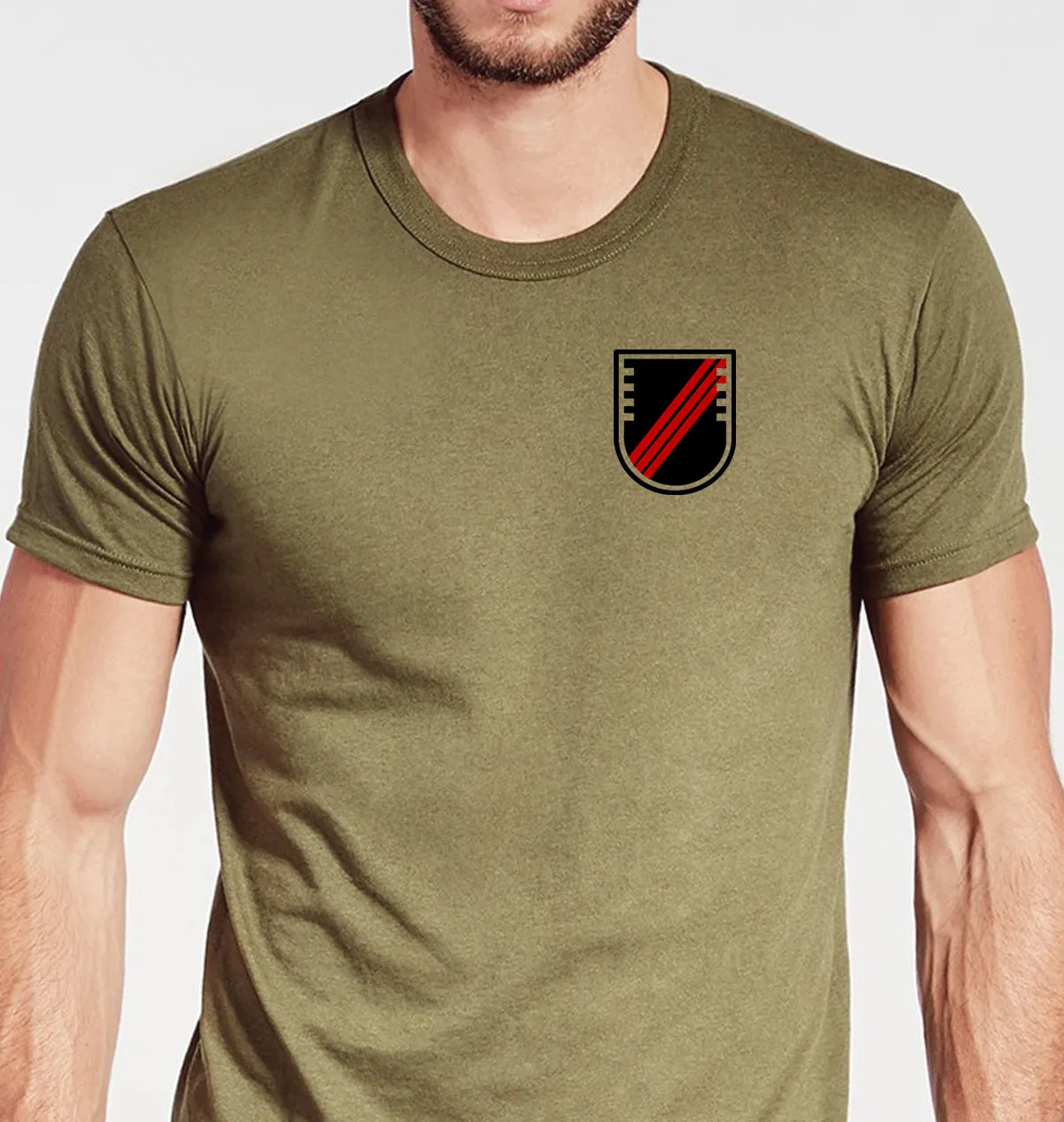 Archangel 6 4th Coyote Tan Unisex Shirt. Black Design. This shirt is NOT approved for PT.