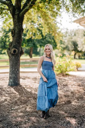 Balos Chambray Midi Dress - Washed Chambray