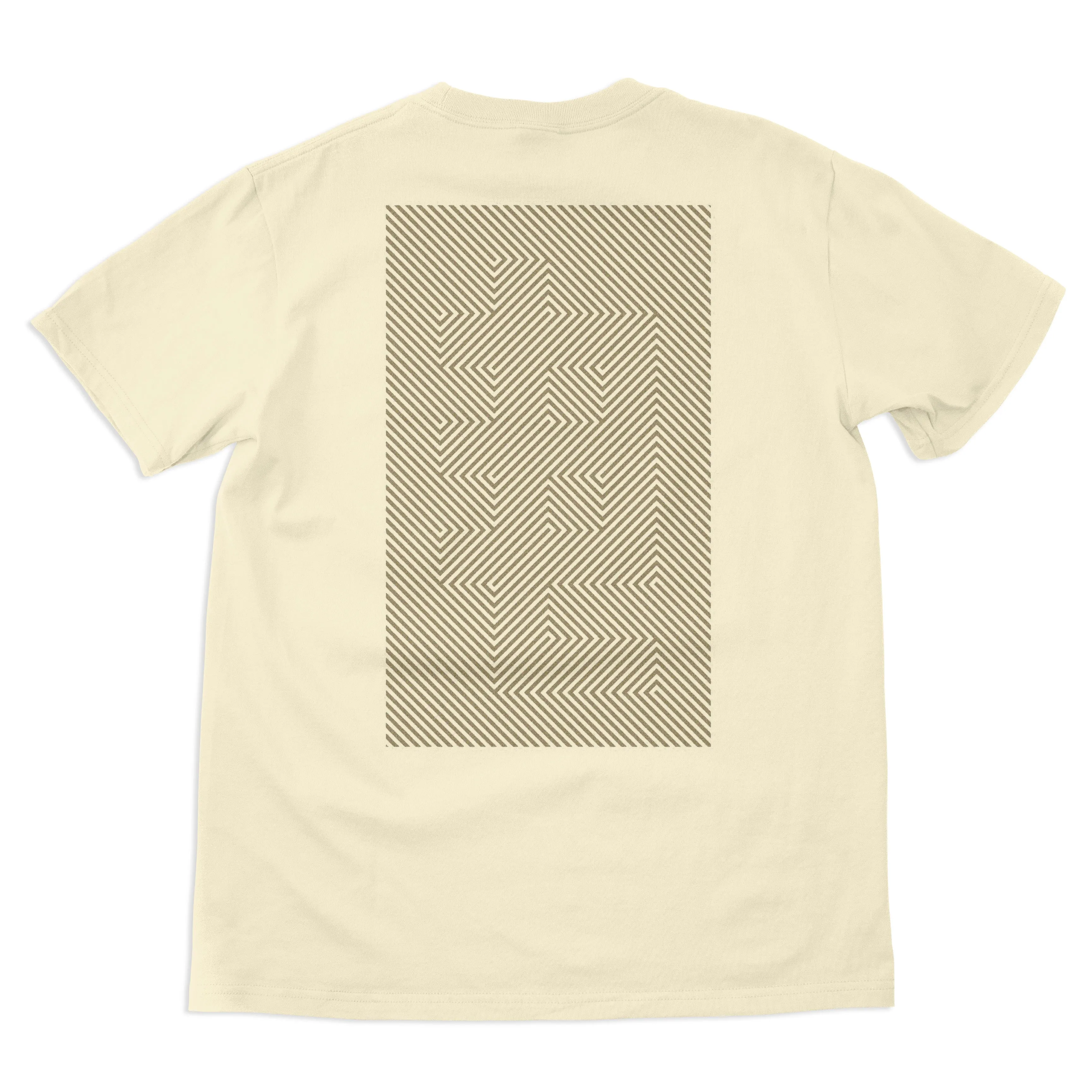 Baseline - Diagonals Tee (Bone/Metallic Gold)