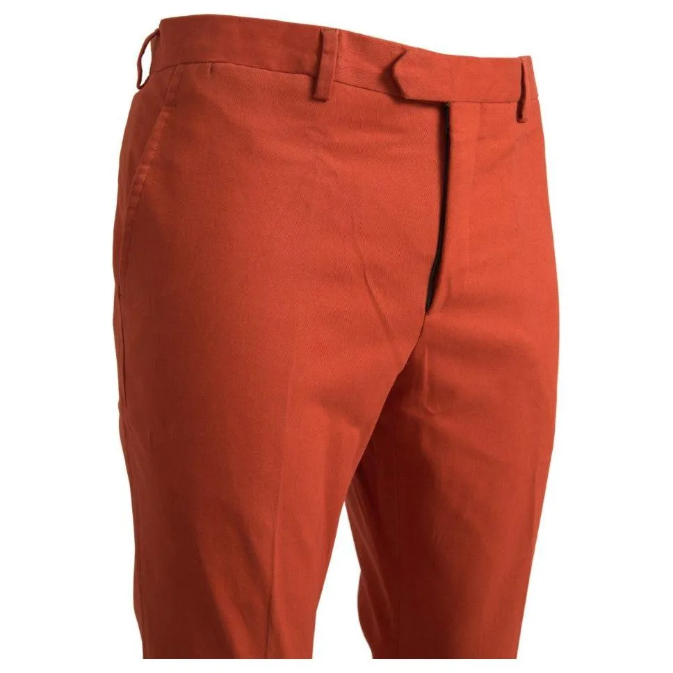 BENCIVENGA Elegant Orange Pure Cotton Pants