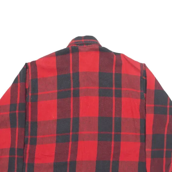 BIG MAC St Johns Bay Flannel Shirt Red 90s Check Long Sleeve Mens XL