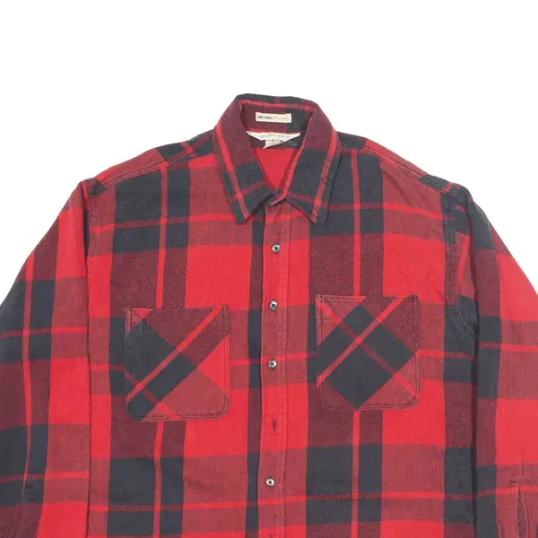 BIG MAC St Johns Bay Flannel Shirt Red 90s Check Long Sleeve Mens XL