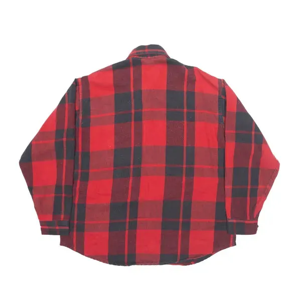 BIG MAC St Johns Bay Flannel Shirt Red 90s Check Long Sleeve Mens XL