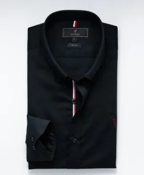 Black French Shirt (Slim / Modern Fit)