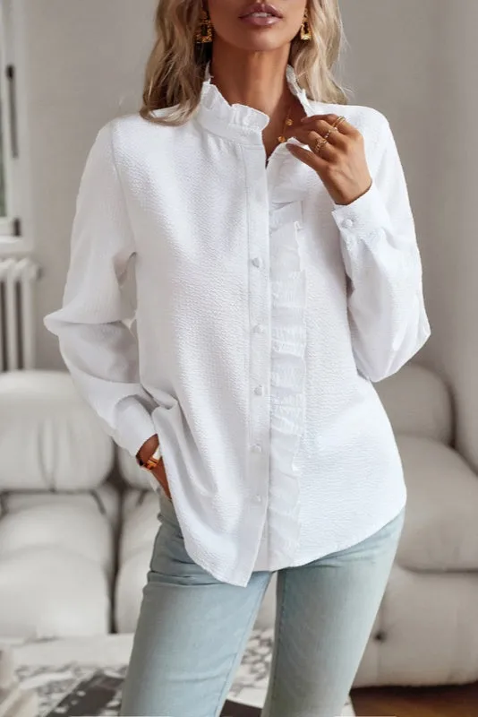 Bliss Button Down Shirt - White