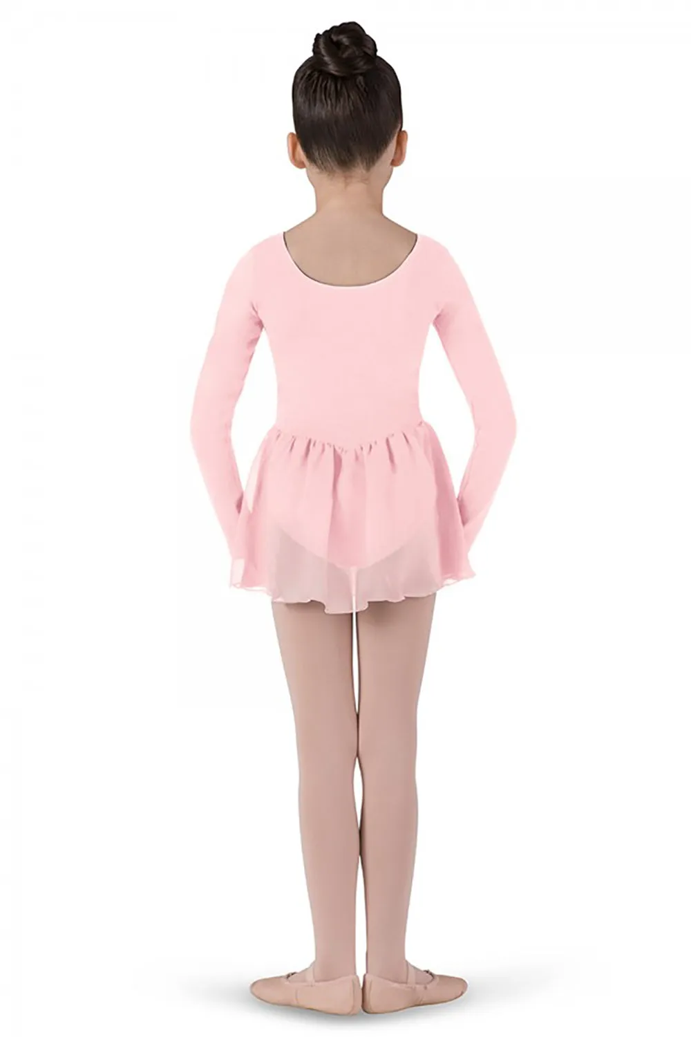 BLOCH CL5309 GIRLS PETAL SKIRTED LONG SLEEVE LEOTARD