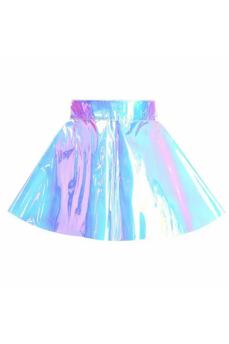 Blue/Purple Holo Skater Skirt