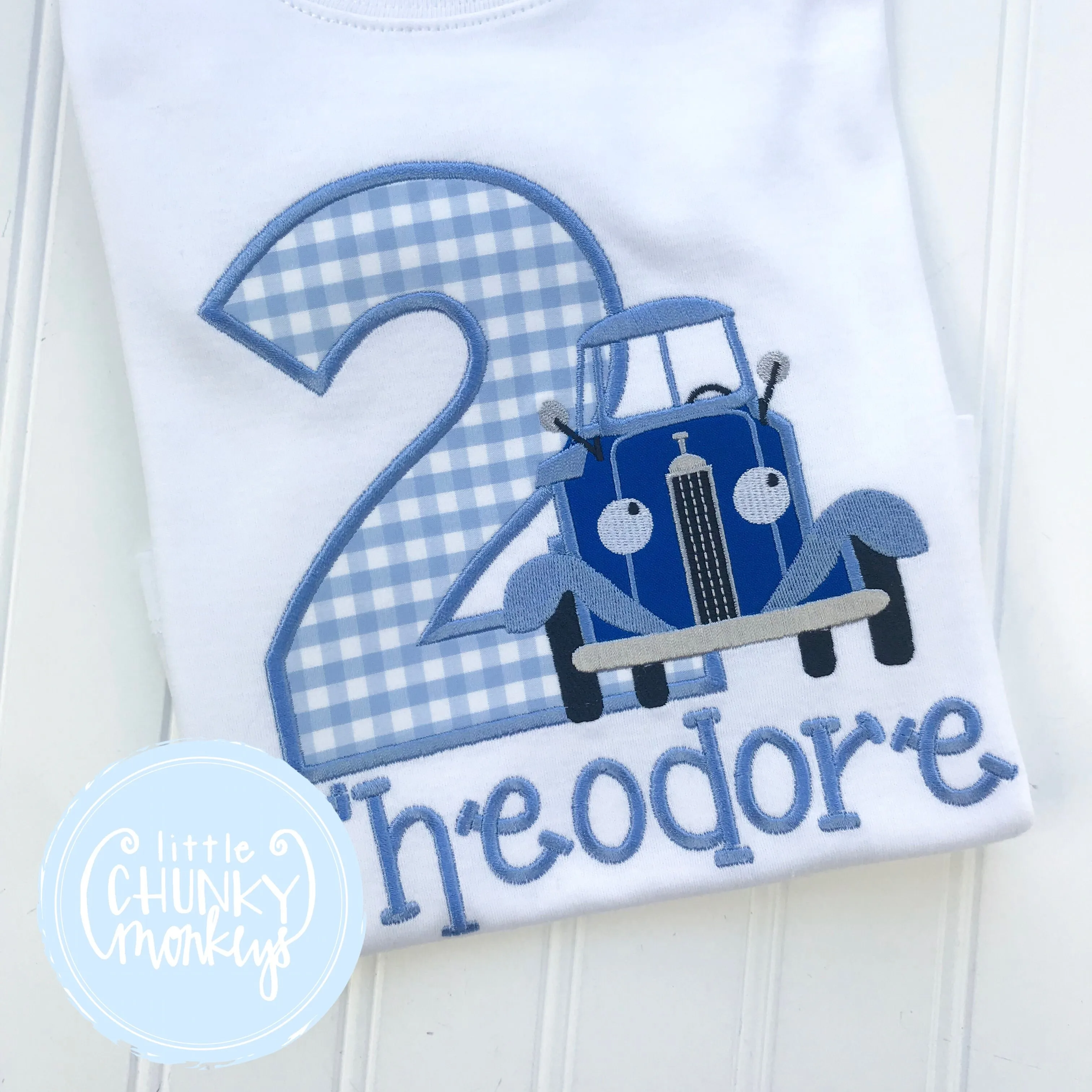 Boy Shirt - Blue Truck Shirt