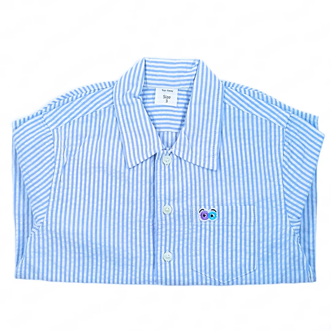 Boys Blue Seersucker Shirt