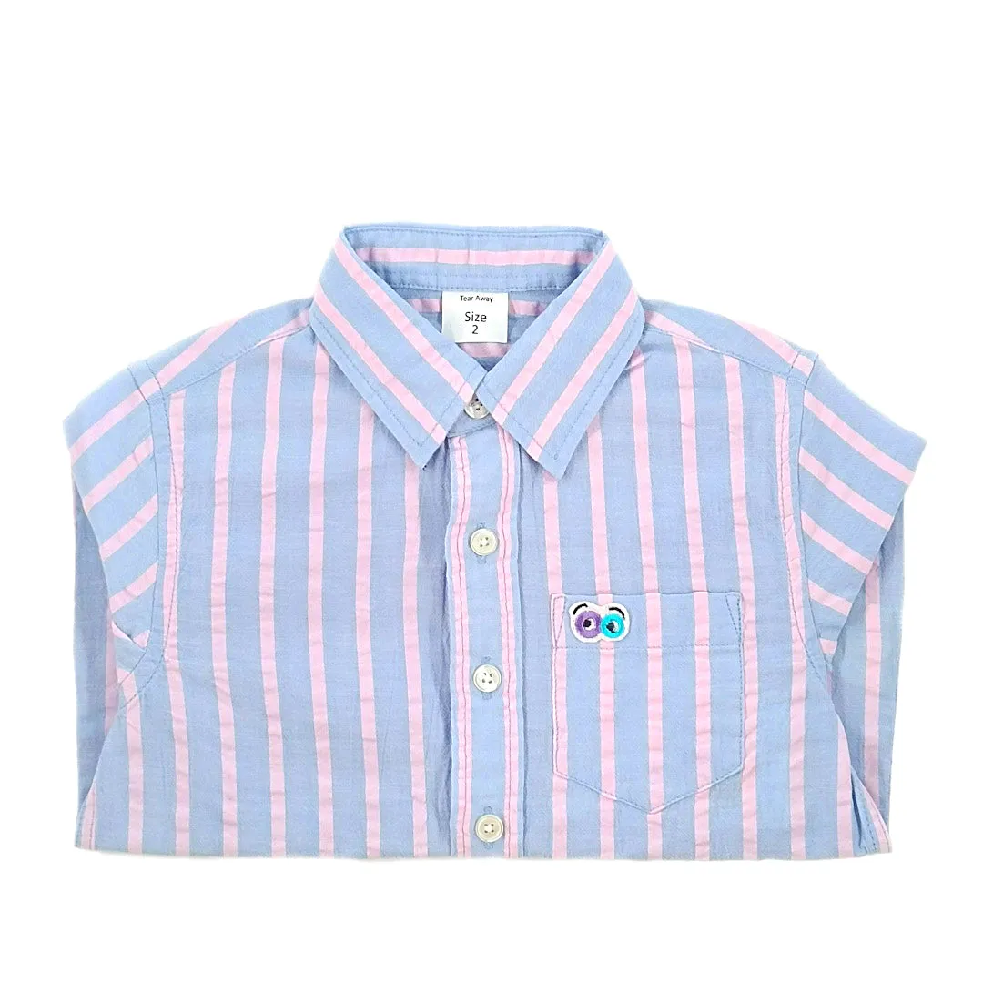 Boys Blue/Pink Seersucker Shirt