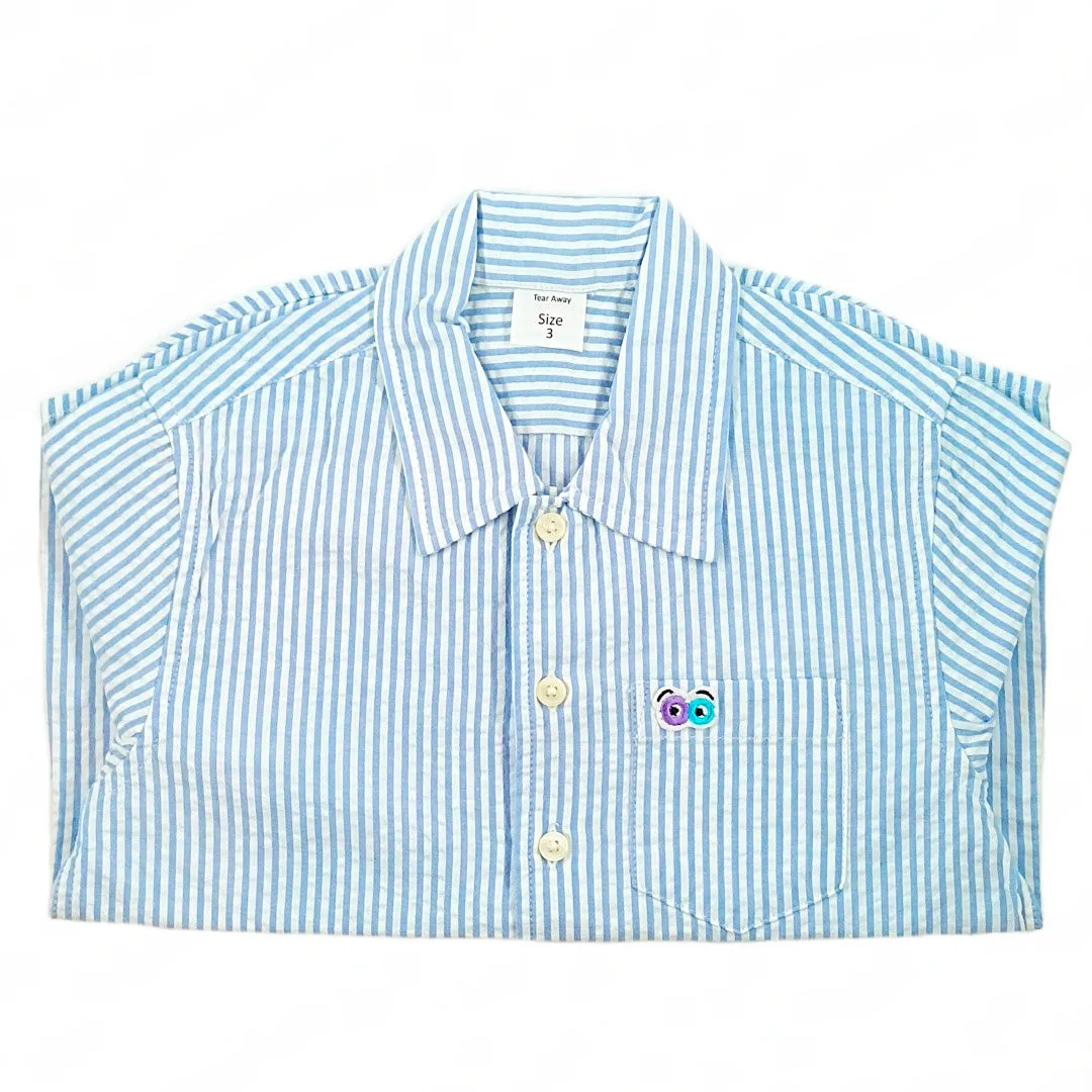 Boys Candy Pastel Blue Seersucker Shirt