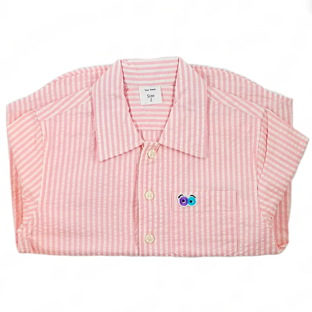 Boys Candy Pastel Pink Seersucker Shirt