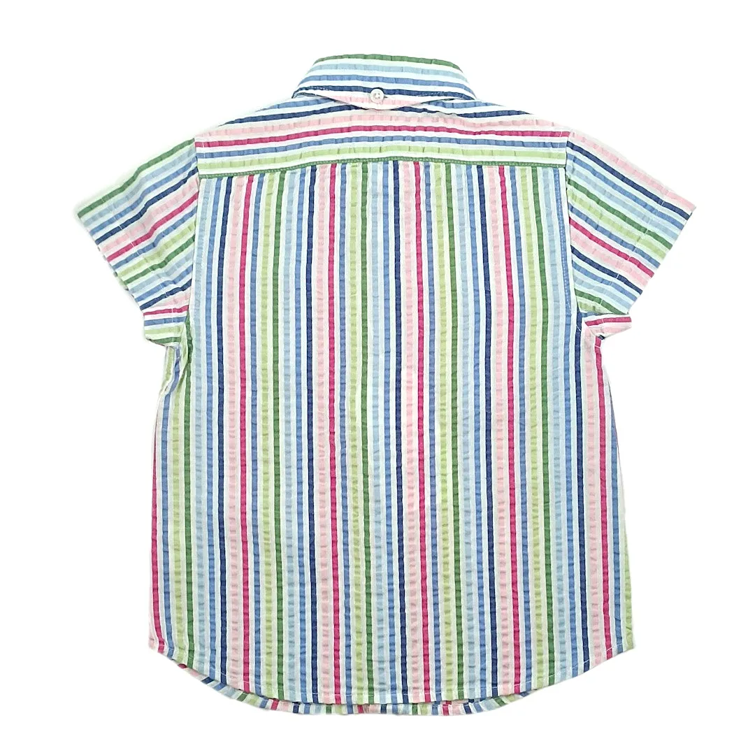 Boys Multi Color Seersucker Shirt