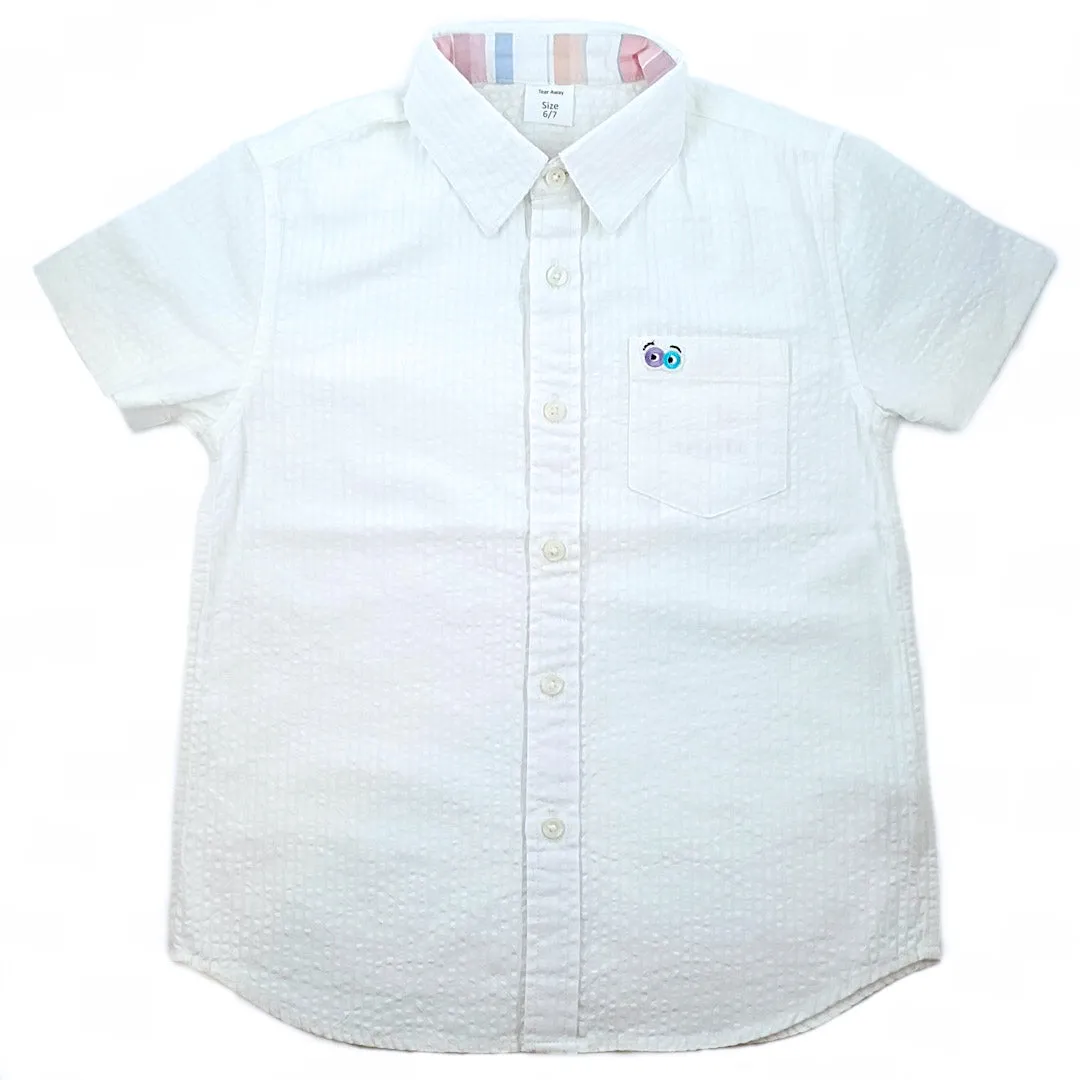 Boys Vanilla Seersucker Shirt