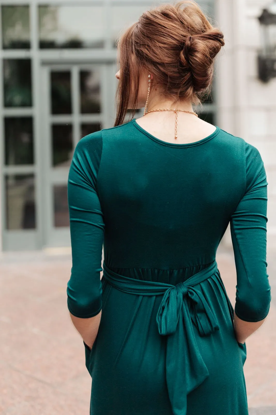 Bri Maxi Dress in Hunter Green