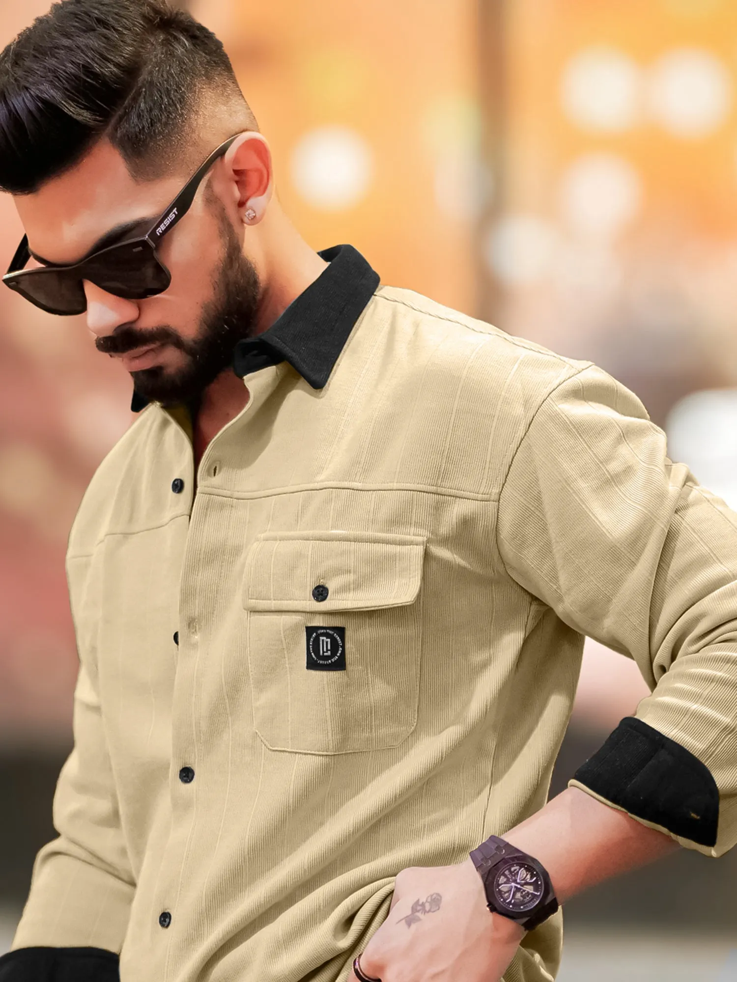 Brooklyn Knit Beige Shirt