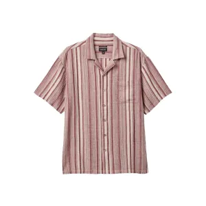 Bunker Seersucker S/S Woven Shirt Cranberry/ Off White