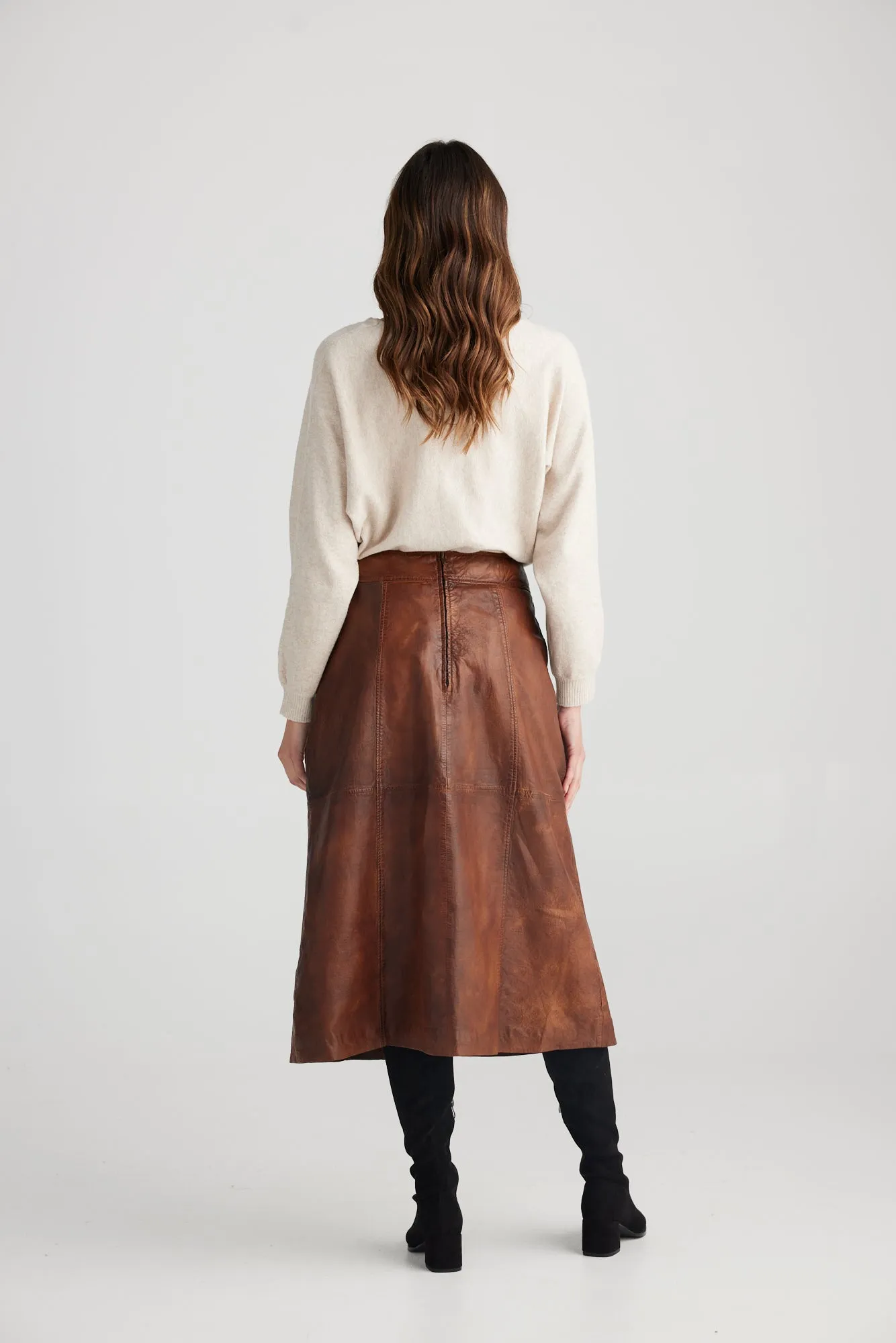 Burnett Skirt in Vintage Tan