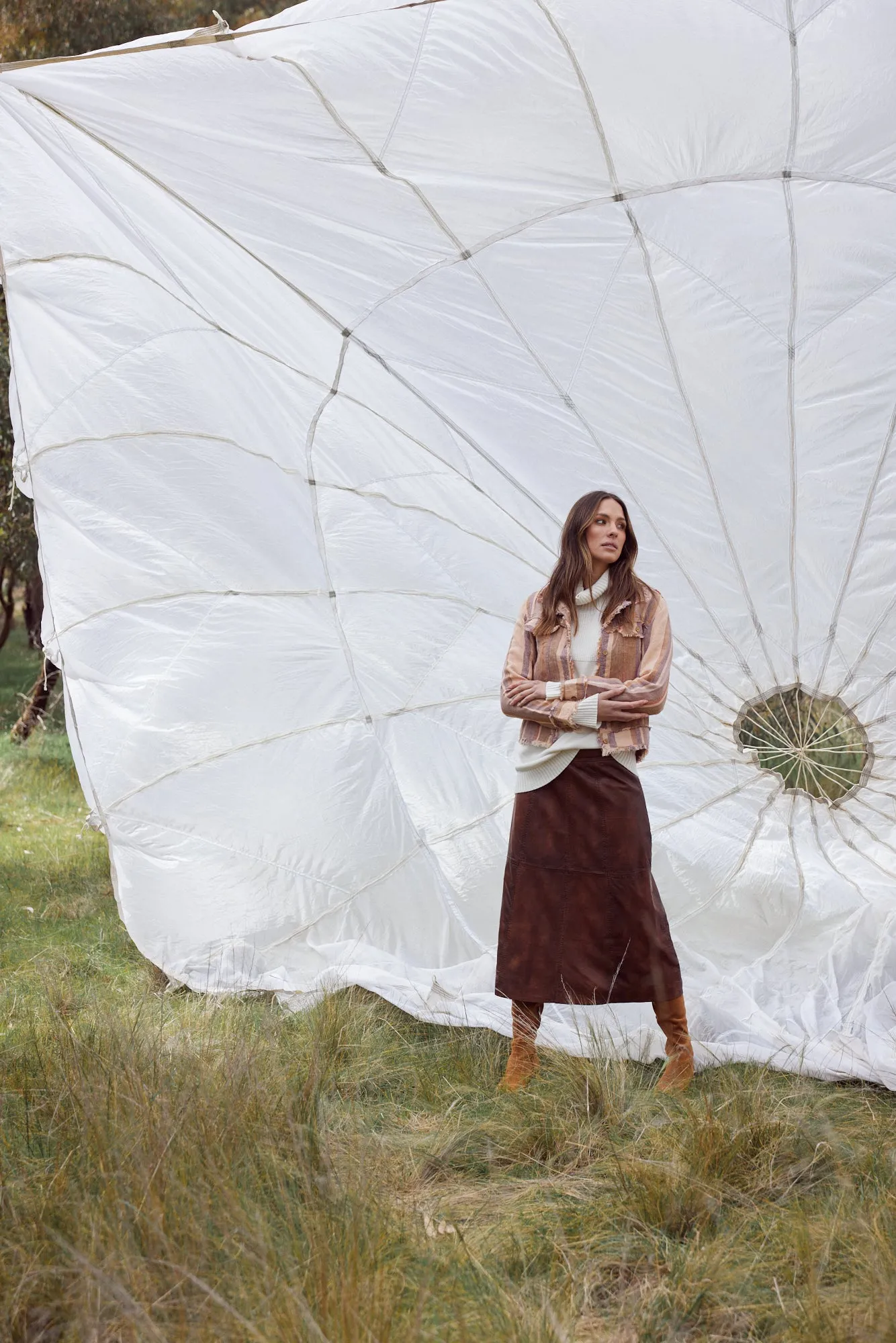 Burnett Skirt in Vintage Tan