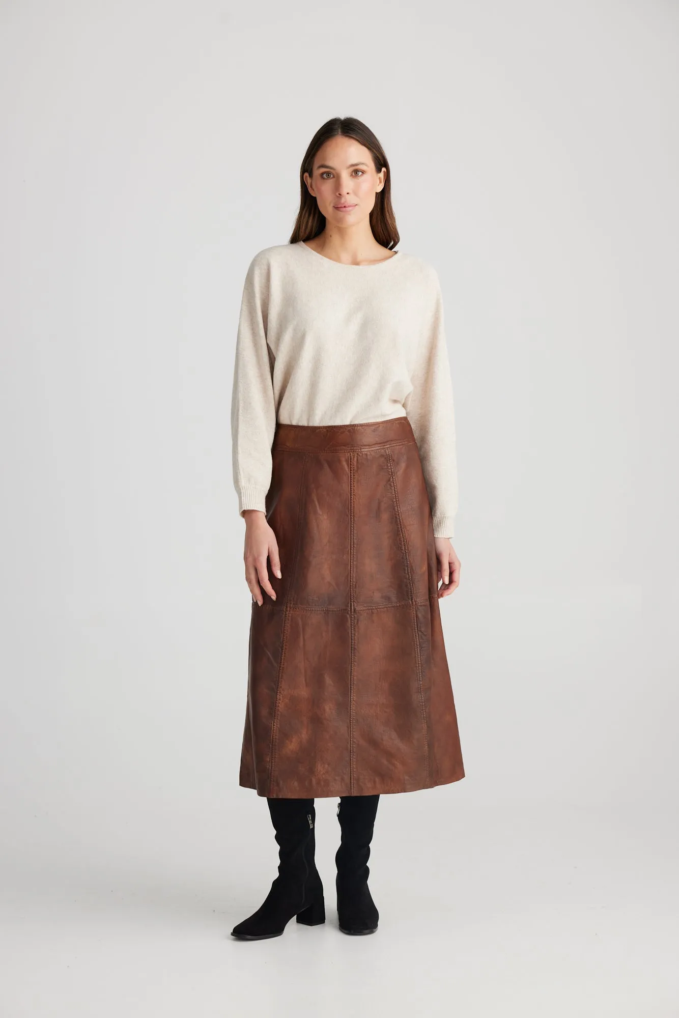 Burnett Skirt in Vintage Tan