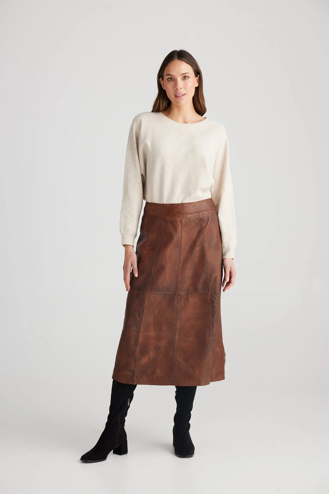 Burnett Skirt in Vintage Tan