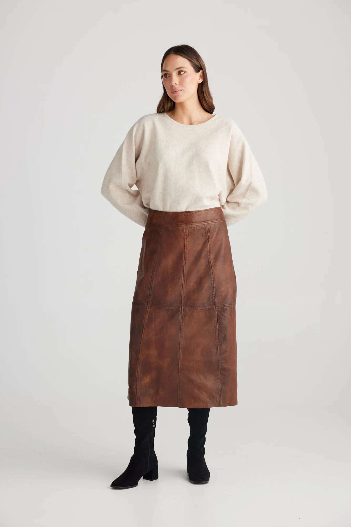 Burnett Skirt in Vintage Tan