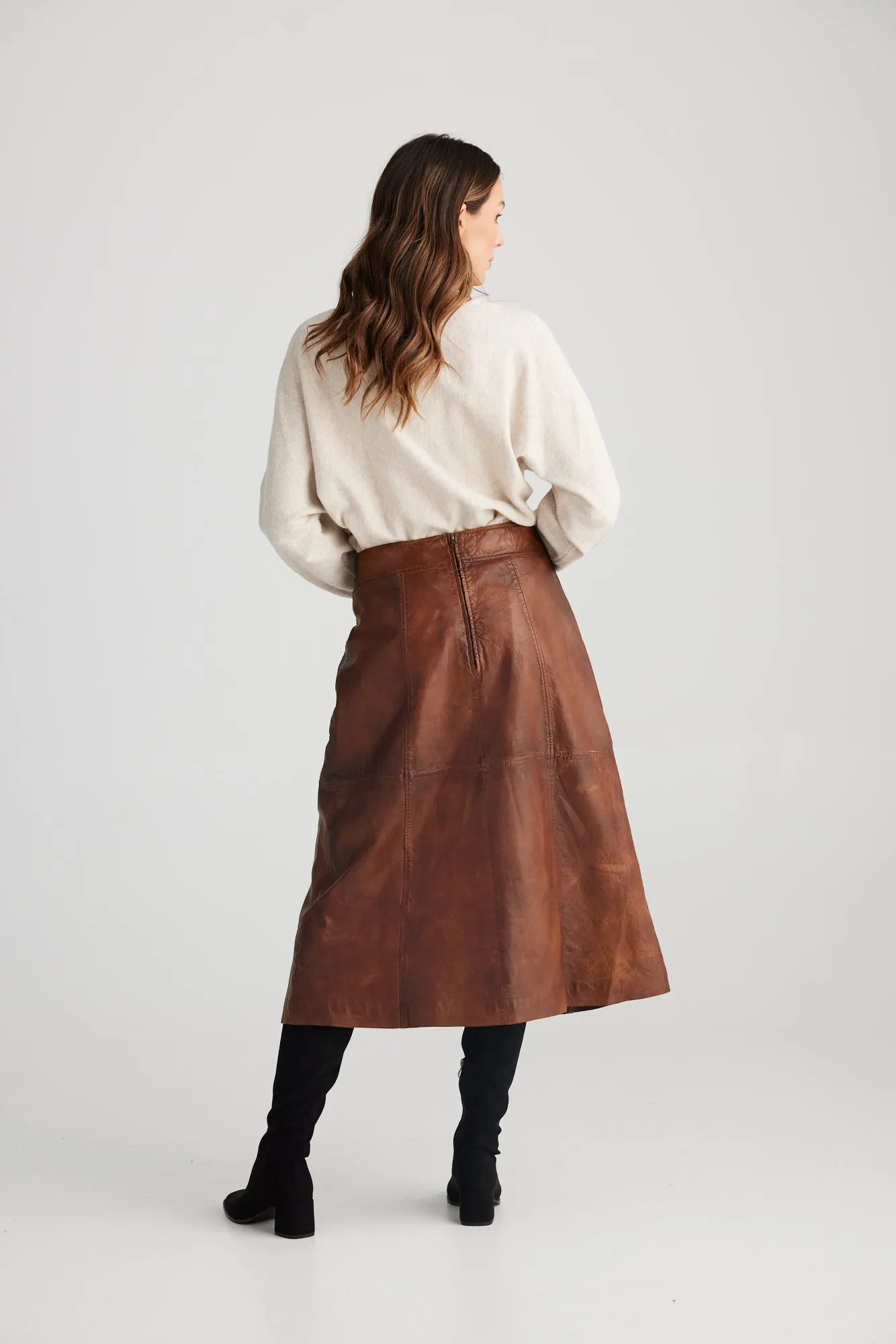 Burnett Skirt in Vintage Tan