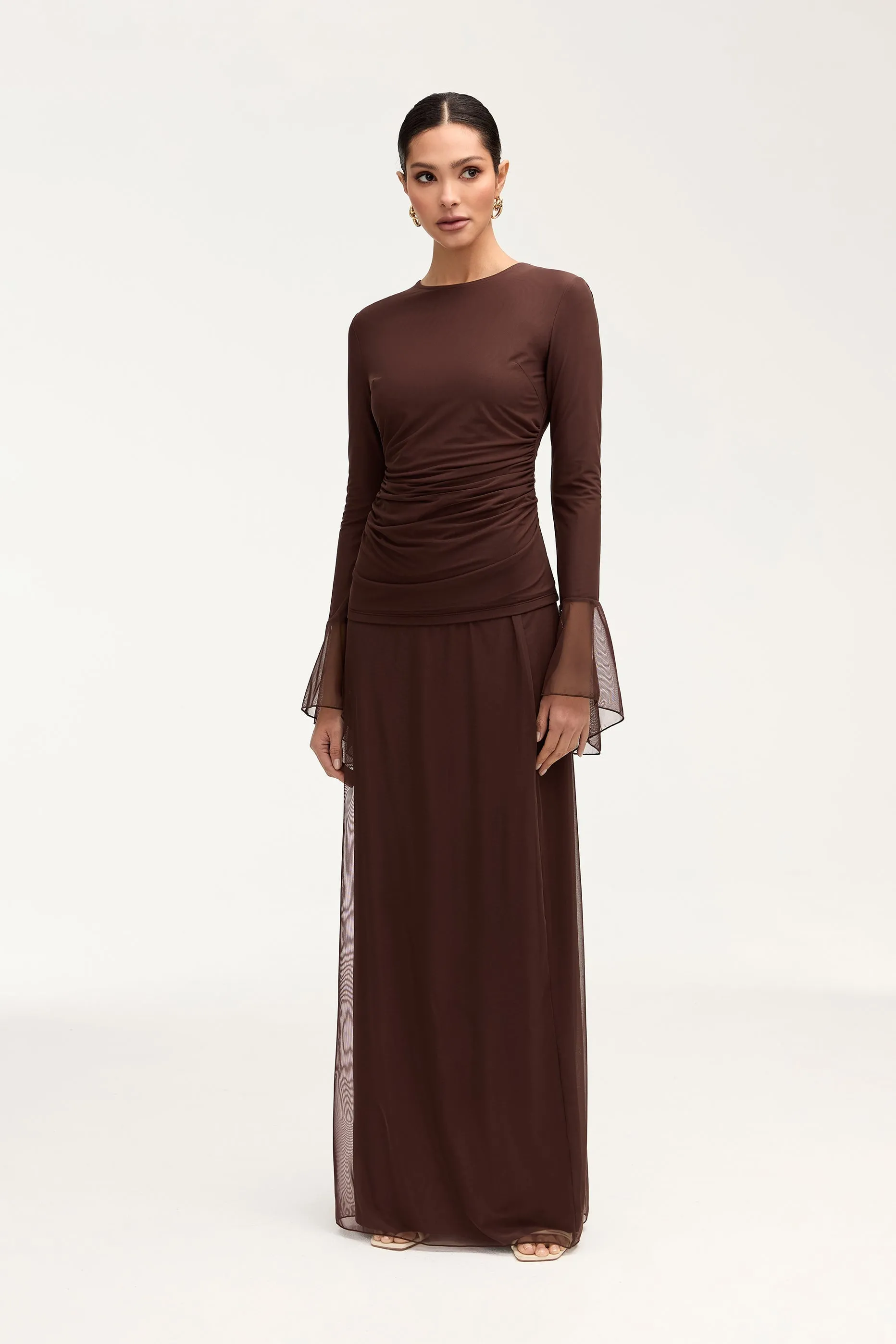 Carmela Maxi Skirt - Espresso