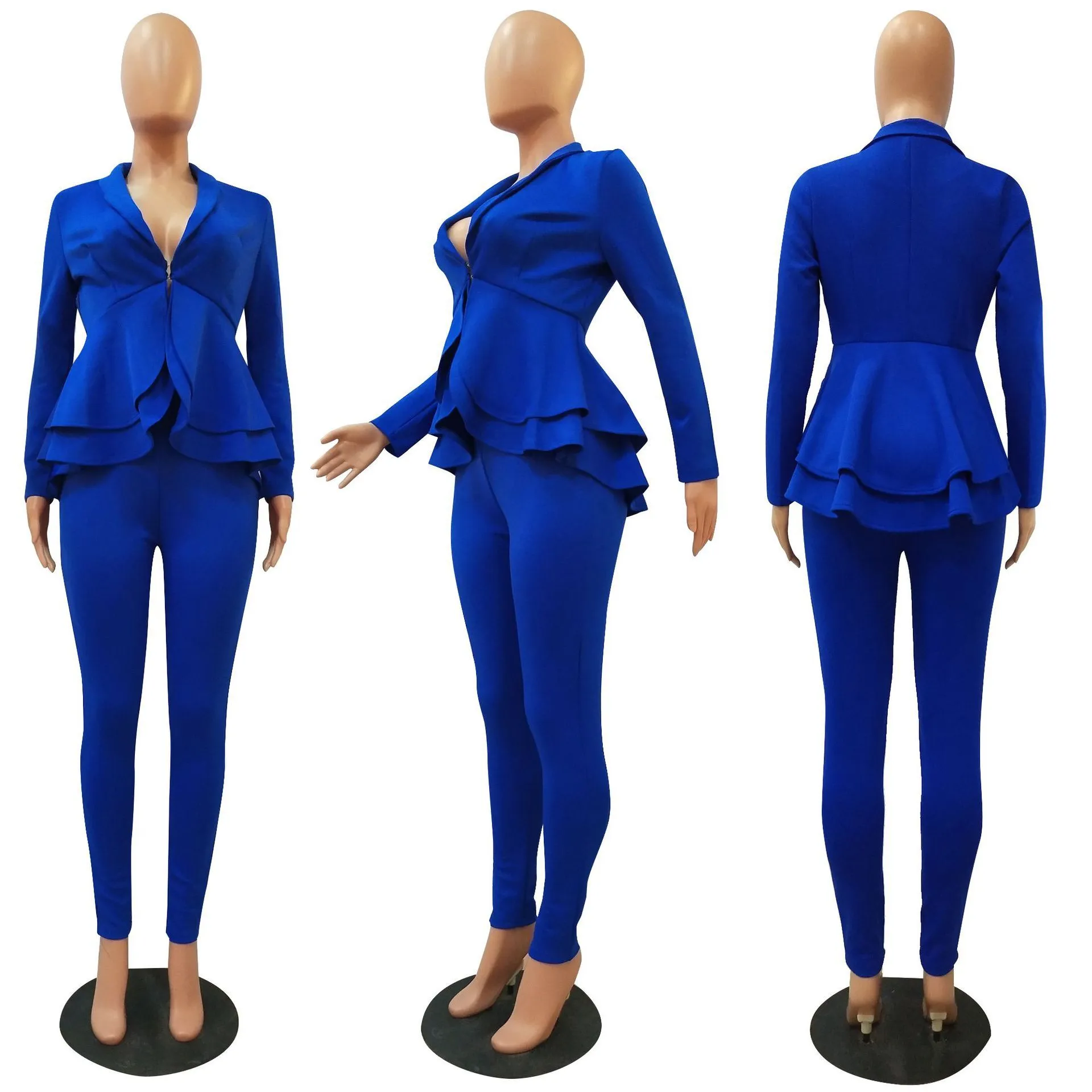 Casual Suit Set Plus Size Top and pants Elegant Casual Suit Set