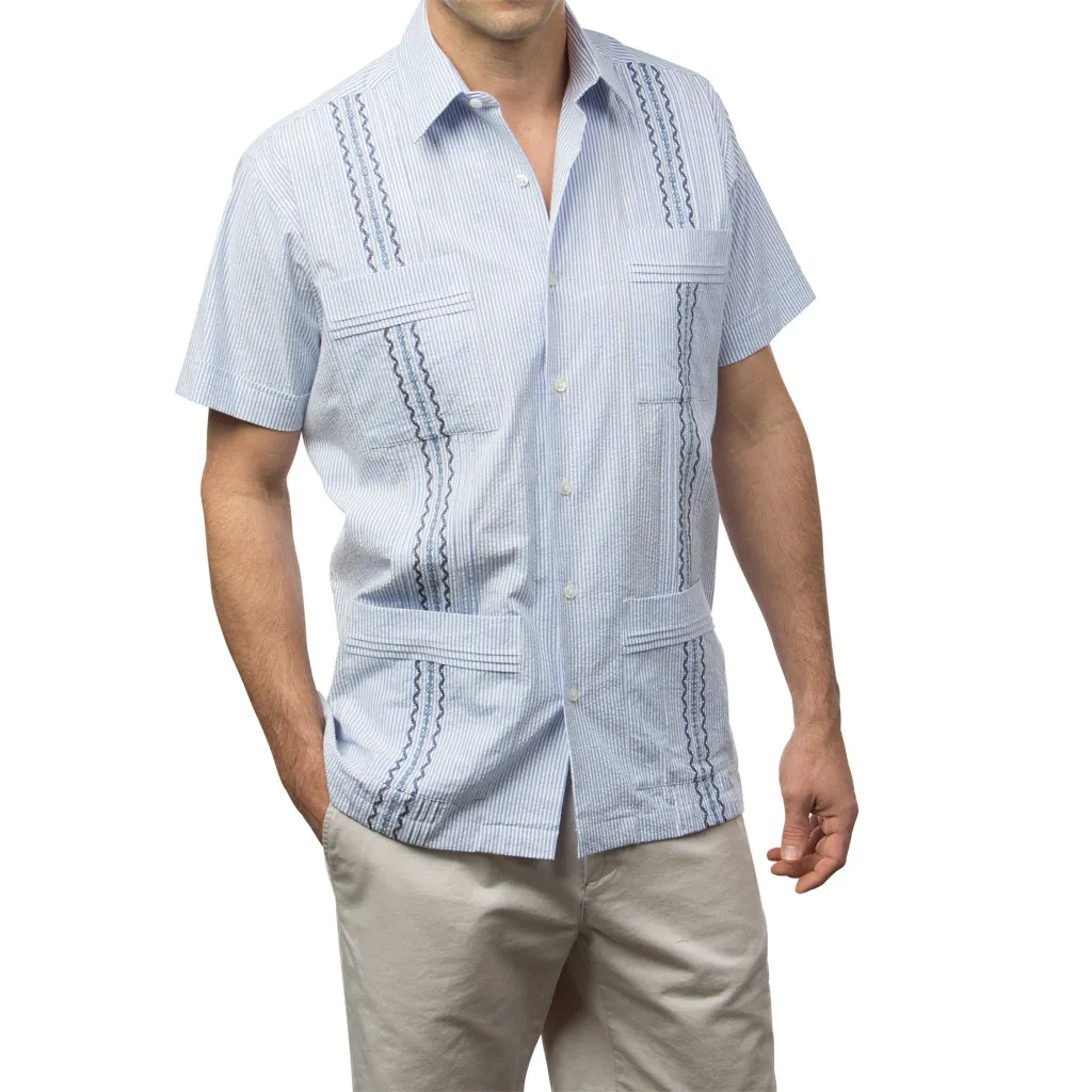 Charleston Classic Guayabera - Blue