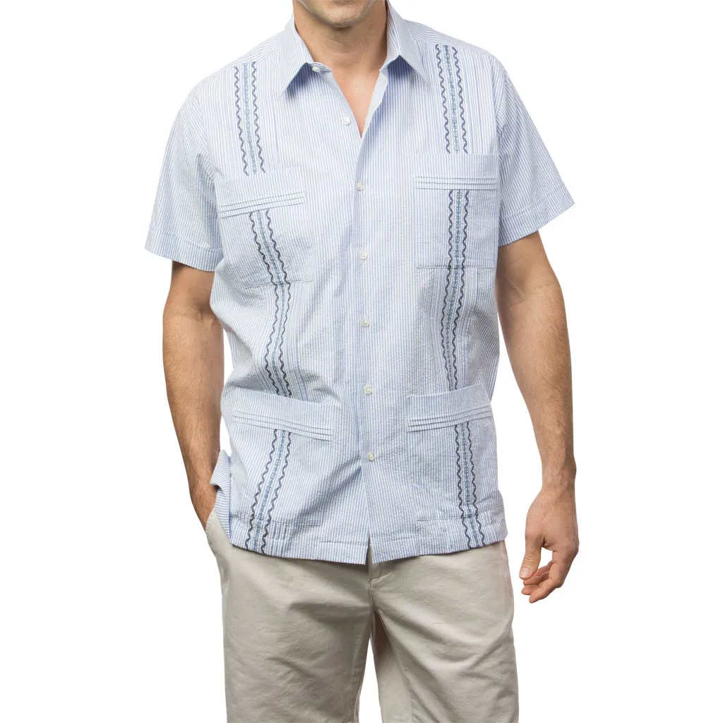 Charleston Classic Guayabera - Blue