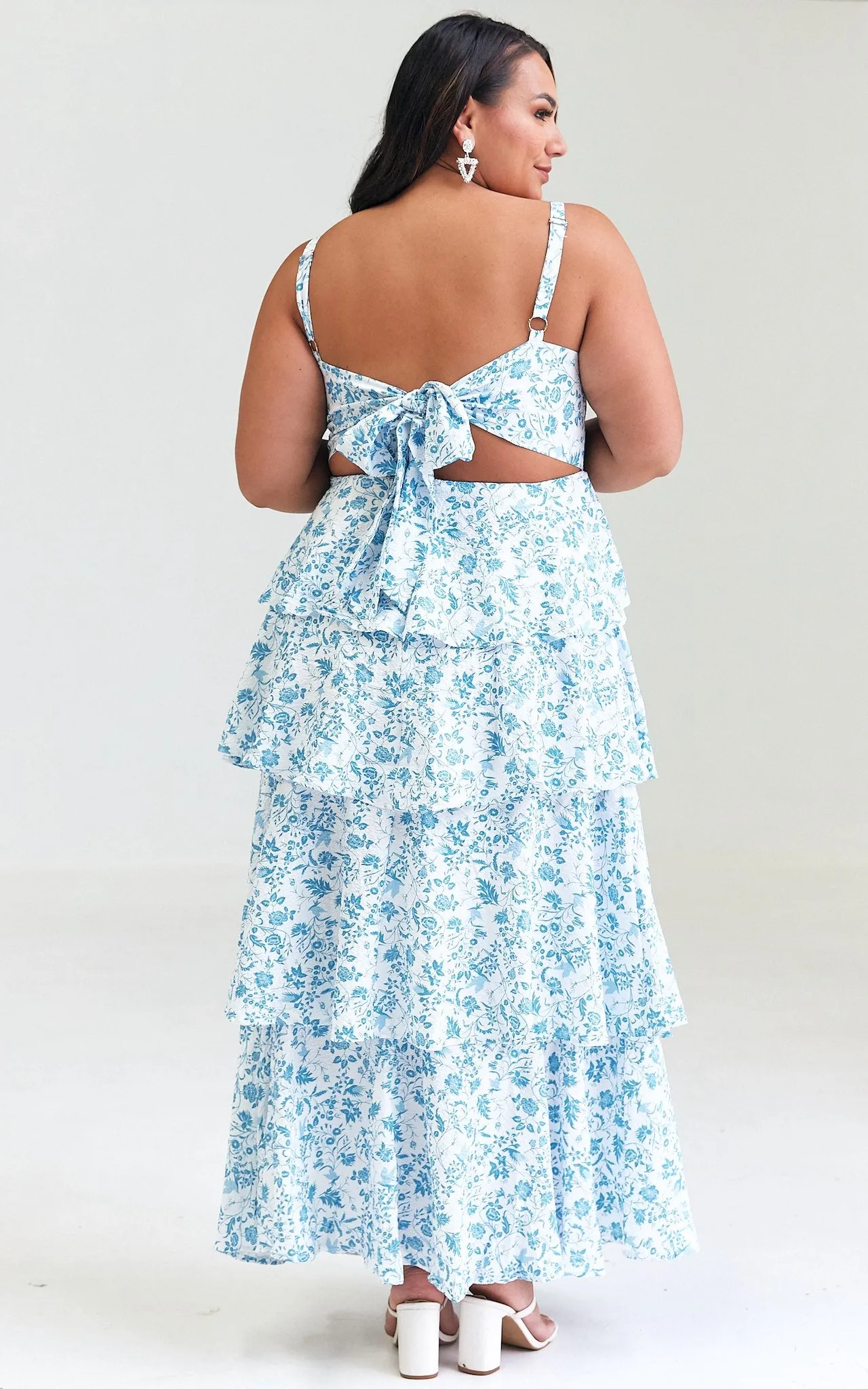 Cheshire Maxi Dress - Blue Floral