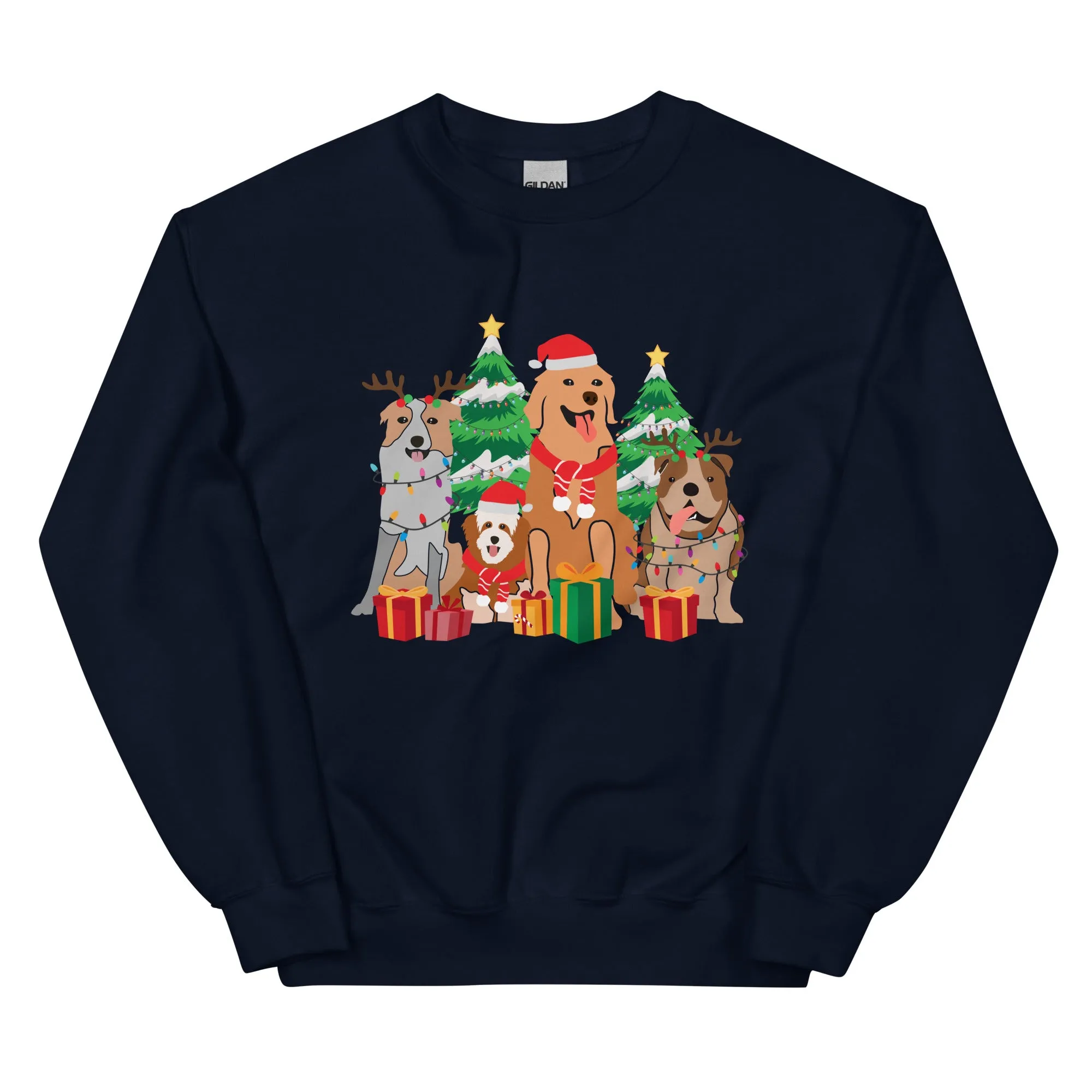 Christmas Dogs Shirt, Dog Lover Shirt, Holiday Shirt, Cute Christmas Shirt, Cute Gift for Dog Lover, Dog Mom Shirt, Merry Christmas Shirt, Crew neck sweatshirt, Unisex Sweatshirt