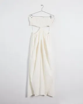 Christopher Esber 'ruched cocoon strapless elastic bodice' dress, white, 12